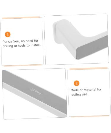 Artibetter Towel Rack Rack Cabinet Towel Holder Suction Towel Bar Bathroom Single Towel Bar Towels Plastic Pp Grey 25.7X6.5CM - Buy Online on GoSupps.com