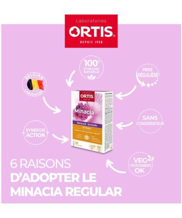 Ortis - Minacia Regular 36 Tablets - Food Supplement to Soothe the Stomach - Gastric and Digestive Comfort - 100% N - Buy Online on GoSupps.com