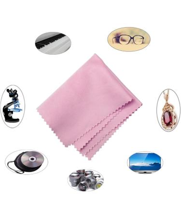 HTTX Microfiber Screen Cleaning Cloths 4-Pack - 6 x 7 inches - Ideal for Cell Phones, Tablets, LCD TV, Laptops, Cameras, and More - Pink - Buy Online on GoSupps.com