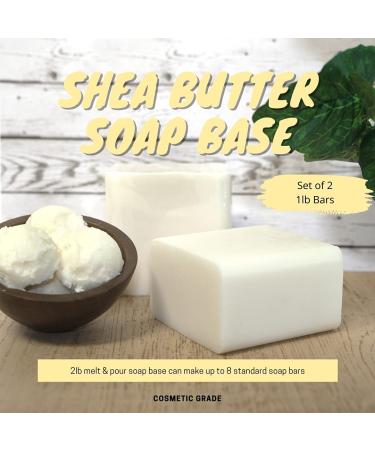 Buy Natural Shea Butter Melt and Pour Soap Base - 2lb Cosmetic Grade for DIY Soap Making | Fast International Shipping - Buy Online on GoSupps.com