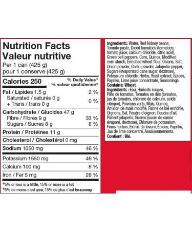 Tim Hortons Vegetarian Chili Ready to Serve 425g Can - Buy Online on GoSupps.com