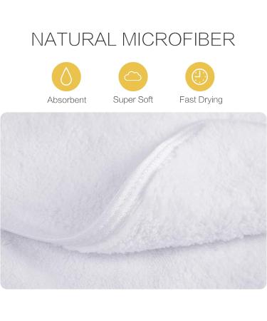 KinHwa Microfibre Face Cloth 6 Pack - Ultra Soft Makeup Remover Cloths 15x30 cm - Washable Flannel Cleansing Cloth for Eye & Face - White - 6 Count - Buy Online on GoSupps.com