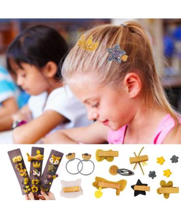 NALCY 24-Piece Hair Clips Set for Girls - Cute Yellow Hair Accessories with Box - Buy Online on GoSupps.com