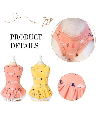 Shop Barrageon Dogs Kneid Sweet Princess Rock Clothing for Cats & Puppies - Summer Bow Knot Apparel for Small & Medium Dogs Grid Yellow (Back Length: 30 cm) - Buy Online on GoSupps.com