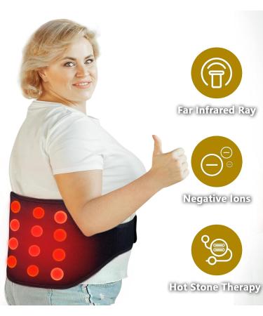 UTK Far Infrared Heating Pad for Lower Back Pain Relief - Extra Large 55'' Belt with Natural Gemstone | Fast Heating, Auto Shut Off, Smart Controller - Buy Online on GoSupps.com