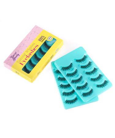 Kenzie Beauty Multipack Demi Wispies False Lashes 10 Pairs Clear Thin Band Eyelash Pack 120