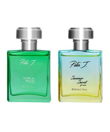 CREATION KRIVA Peter J Tropical Breeze & Summer Secret 100ml Perfumes for Men Combo | Luxury Eau De Parfum Premium Long Lasting Fragrance Scent Spray | Gift for Men | Suitable for Every Occasion