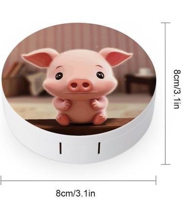 Buy Cute Pig Print Contact Lens Case | Travel-Friendly Contact Lens Care Box | Durable Plastic Lens Case - Buy Online on GoSupps.com