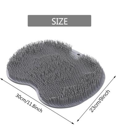 Uramoto Shower Foot Scrubber Mat - Non-Slip Silicone Brush for Exfoliating Dead Skin - 2 Pack Gray | International Shipping Available - Buy Online on GoSupps.com