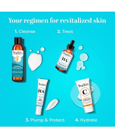 TruSkin Hyaluronic Acid Serum for Face - Ultra Hydrating & Moisturizing Serum with 7 Key Ingredients - Best for Plumping & Smoothing Fine Lines - 2 fl oz - Buy Online on GoSupps.com