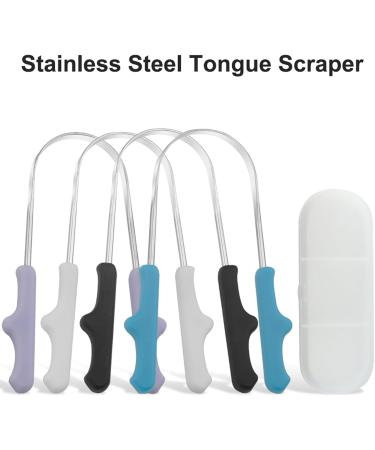 Yawdil U-Shaped Stainless Steel Tongue Scraper - Improve Breathing & Oral Hygiene | Metal Tongue Cleaner - Buy Online on GoSupps.com