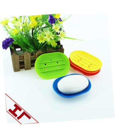 Ciieeo 3 Pcs Soap Holder for Shower Self-draining Soap Dish Bathroom Acessories Toothbrush Travel Case Accessories Soft Soap Dish Silicone Soap Mini Grocery Cart Soap Rack Round Yellow M - Buy Online on GoSupps.com