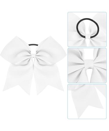 2PCS Large White Cheer Bows - Jumbo Handmade Hair Accessories for Cheerleaders and Teen Girls - Buy Online on GoSupps.com