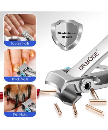 Grooming Essential: DRMODE Large Toe Nail Clippers for Thick Nails - Sharp Curved Blade, Heavy Duty Cutter for Men & Seniors - Includes Nail File - Buy Online on GoSupps.com