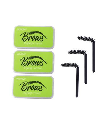 FOMIYES 3 Sets Natural Mascara Lamination Kit Soap Brows Kit Natural Eyebrow Styling Cream Miss Supplies