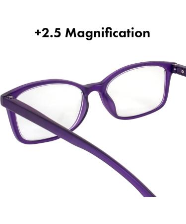 Shop Birdz Eyewear BPA Free Readers | Non-Carcinogenic Purple Frame Reading Glasses 2.5x Magnification - International Shipping Available - Buy Online on GoSupps.com