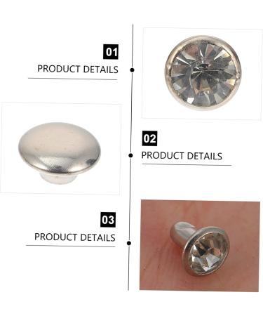 Lurrose 60 pcs Durable Leather Practical Bags Rivets DIY Chic Luggage Re Studs Craft Bag Clothes Crafts - Buy Online on GoSupps.com