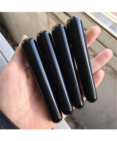 Natural Black Obsidian Crystal - 10-11cm Therapeutic Massage & Meditation Gemstone - Buy Online on GoSupps.com