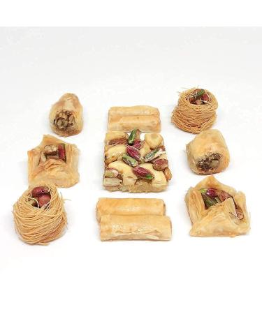 Deluxe Assorted Baklava Pastry Tin Gift Box - 52 pcs Double Layer Turkish Pistachios Bakery Fresh - 750g - Holiday Gifts for Christmas & Thanksgiving - MUGHE GOURMET - Buy Online on GoSupps.com