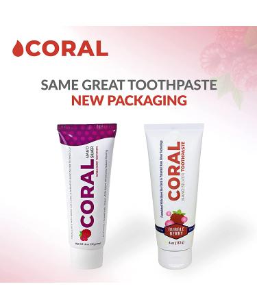 Coral White Nano Silver Bubble Berry Kids Fluoride-Free Toothpaste - Natural Teeth Whitening, Coral Calcium, Nano Silver - SLS & Glycerin Free (4oz, Pack of 4) - Buy Online on GoSupps.com