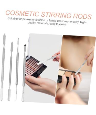 Healeved 4 pi ces B tons de Maquillage Acier Inoxydable Spatules Cosm tiques Multifonctions pour Manucure et M lange Outils Compacts Faciles Nettoyer et Transporter - Buy Online on GoSupps.com
