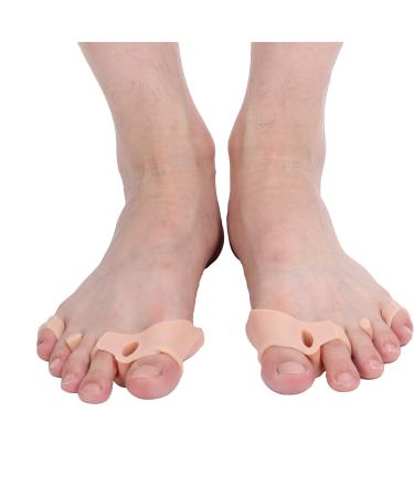 Silicone Toe Separator Big Toe Spacers Gel Spreader Correct Crooked Toes Bunion Corrector and Bunion Relief Big Toe Alignment Toes Stretcher Pad 1Pair(Color)