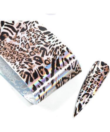 Leopard Nail Stickers: Starry Sky Animal Print Foils for Fingernails & Toenails - 20 Sheets - Buy Online on GoSupps.com