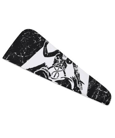 Satanic Goat Baphomet Microfiber Hair Towel Wrap for Women 10 Inch X 26 Inch Super Absorbent Hair Turban with Button