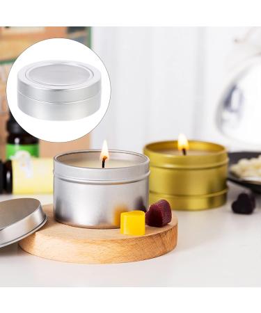 Lurrose Beeswax Candle Glass - 12th Aluminum Socket Container with Lid | Mini Storage Tealight Can | Round Metal Canister for Cosmetic & Candle Filling - Buy Online on GoSupps.com