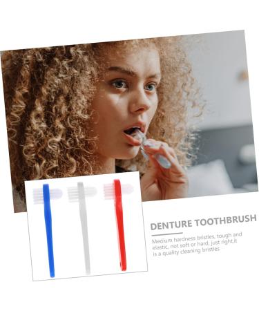 Minkissy 15 STK Toothbrush for Dentures | Portable Cleaner for Partial Dentures & Prosthesis Care Accessories - Buy Online on GoSupps.com