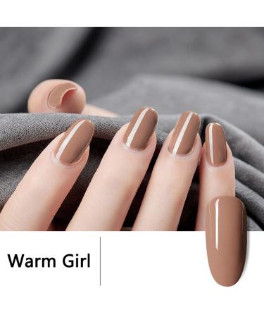 Warm Girl UV Nail Polish Set - 6 Nude Colors 8ml Gel Shellac Durable & Healthier Formula - Buy Online on GoSupps.com