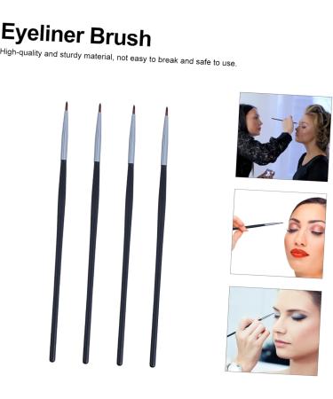 DRESSOOS 4pcs Fine Eyeliner Brush Eye Makeup Brush Lipstick Travel Lipstick Brush Lip Liner Fiber - Buy Online on GoSupps.com