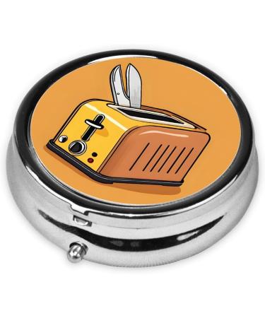 Cute Crying Chainsaw Mini Round Pill Box | 3 Compartment Travel Organizer | Portable Medicine Case for Home & Office - Buy Online on GoSupps.com