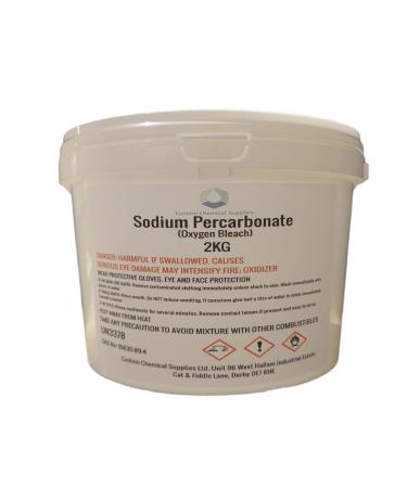 Customchem 2KG - Sodium Percarbonate Pure Granular Coated Oxygen Bleach Cleaner Stain Remover