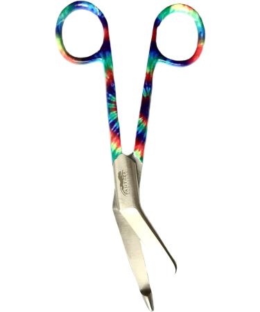 Stainless Steel Lister Bandage Scissors 5.5 inch - Rainbow Colored Pattern First Aid Utility Scissors - Buy Online on GoSupps.com