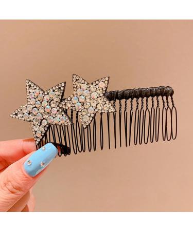 PLCPDM Girls Star Hair Clip Diamond Hair Barrettes Hair Pin Hair Styling Comb for Adult Aesthetic Hair Shaping Accessory - Buy Online on GoSupps.com