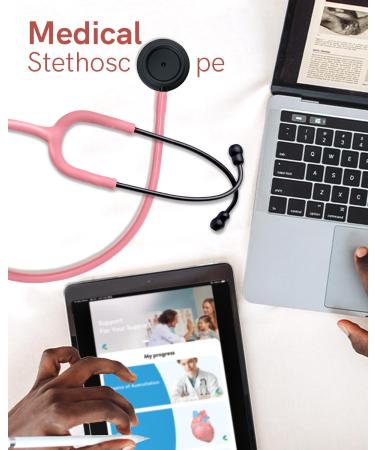 FriCARE Lightweight Stethoscope - Essential Nurse & Nursing Student Diagnostic Kit - Pearl Pink - Lifetime Warranty & FSA/HSA Eligible - Buy Online on GoSupps.com