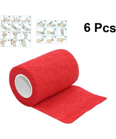 Buy Steri Strips Elastic Wrap - Self-Adherent Fabric Grip Tape for Wrist & Ankle | Red Medium - International Shipping Available - Buy Online on GoSupps.com