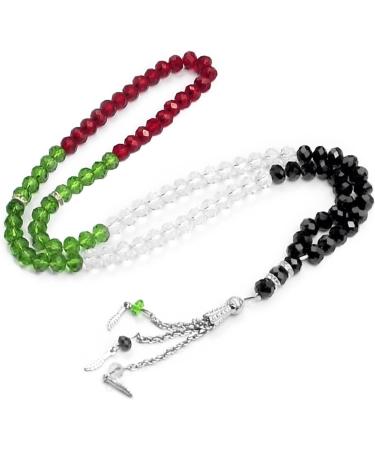 VSilay Lianxue Acrylic Alloy Prayer Pearl Bracelet | Exquisite Tasbih Rosary & Islamic Hand Rings for Meditation | Silver Spiritual Accessory - Buy Online on GoSupps.com