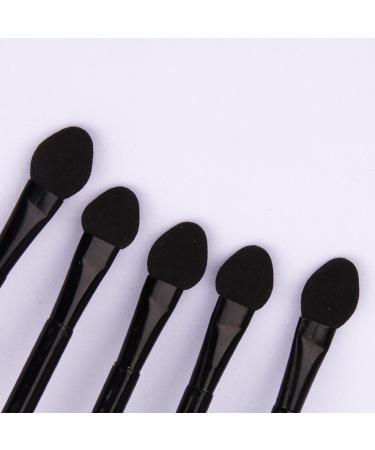 TEONEI Double Sided Eyeshadow Brushes & Foundation Sponge - 50Pcs Makeup Brush Set (Black) for Professional Application - Buy Online on GoSupps.com