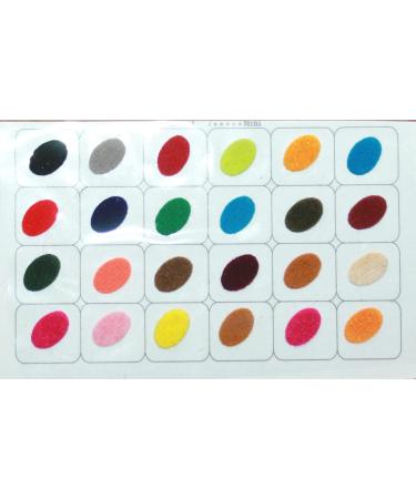 IS4A 486 Bollywood Forehead Stickers Adhesive Body Jewelry - 18 Cards Multicolour Bindi Velvet Drop Square & Oval Shaped Tattoo for Daily Use - Buy Online on GoSupps.com