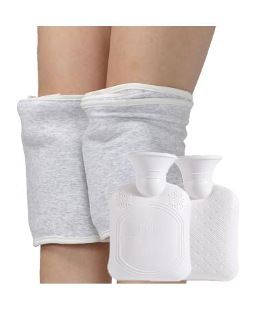 1 pair of hot water bottle with a soft cotton cover mini warming bag for hot and cold compress hand feet sports injuries knees neck shoulder shin elbow arm arm waist pain relief