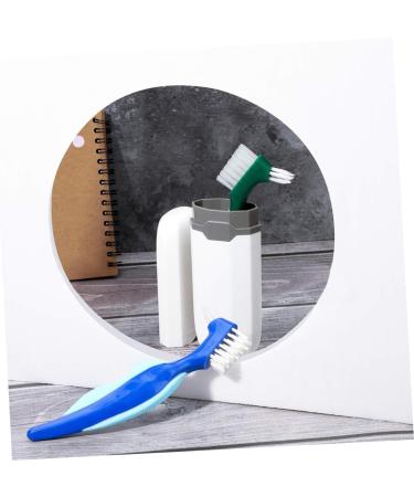 Beavorty Double-Headed Toothbrush for Dentures - 3 Pack Prosthesis Cleaner Double-Sided Brush for Artificial Teeth - Buy Online on GoSupps.com