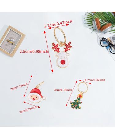 Miaija Christmas Hair Braid Rings Pendants Xmas Hair Braid Ring Xmas Shape DIY Hair Braiding Jewelry for Gift Women Girl Long Hair Accessories (30) - Buy Online on GoSupps.com