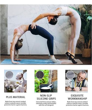 Aivoro Yoga Socks - 3 Pairs Anti-Slip Pilates & Fitness Socks for Women (35-42) - Ideal for Yoga Dance & Workouts - Black Gray & Pink Options - Buy Online on GoSupps.com