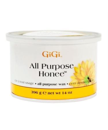 GiGi Honee Natural All Purpose Hair Removing Hot Wax Brows Bikini Body 14 Oz Jar 14 Ounce (Pack of 1)