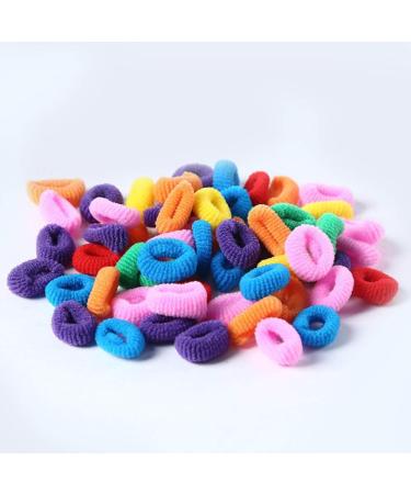 Girls Elastic Hair Ties - 100 Mixed Color Ponytail Holders | Durable & Reliable Baby & Children Hair Bands - Buy Online on GoSupps.com