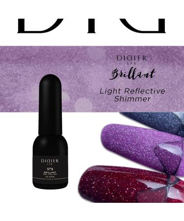 Didier Lab - Premium UV Gel Nail Polish - Brillant No. 08 - Gel Nail Varnish - Nail Art - Long-Lasting High Gloss Wear - Blue Gel Nail Polish - Gel Nails - Glitter Gel Nail Polish - Rich Pigment - Buy Online on GoSupps.com