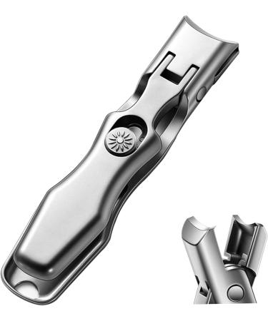Nail Clippers with Catcher Wide Jaw Opening Anti Splash Nail Clippers Stainless Steel Nail Cutter with Sharp Curved Cutter and Storage Box for Men Women Nail Trimmer Beauty Supplies - Buy Online on GoSupps.com