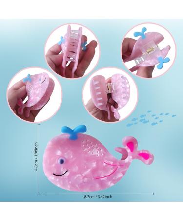 Cute Pink Whale Hair Claw Clips for Women Girls Small Acetate Hair Clip Strong Hold Non-Slip Grip for Thick or Thin Hair Adorable Ocean Animal Hair Accessories Perfect for Summer Gifts for Her - Buy Online on GoSupps.com
